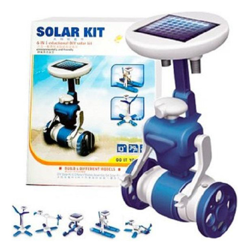 Kit Robo Solar 6 Em 1 Brinquedo De Montar Helicoptero Dinoss