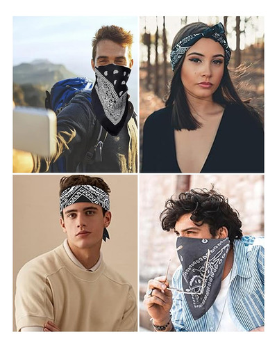 4 Peças De Bandanas Masculinas, Bandana Masculina, Bandana,