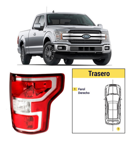 Farol Foco Derecho Trasero Ford F150 2021