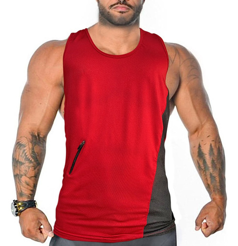 Camiseta Licra Roja Gimnasio Gym Entrenar Fitnes Roja Fit