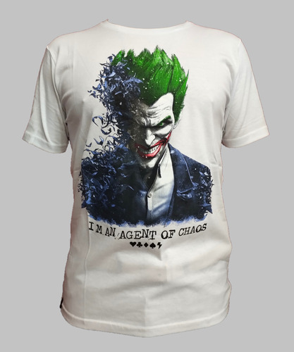 Remera Joker  I´m An Agent Of Chaos  Algodón Serigrafia