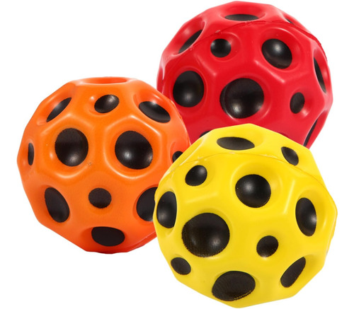 3 Mini Bolas De Rebote Súper Altas, Bolas Espaciales De Goma