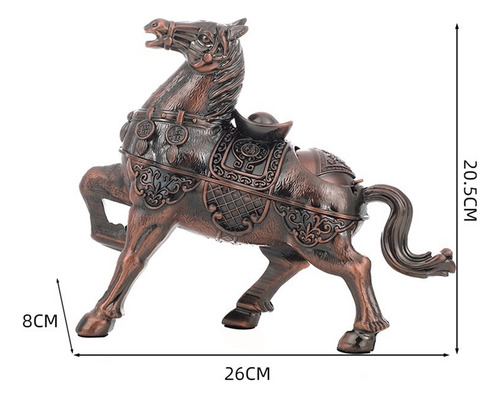 Cenicero De Caballo De Bronce Clásico De Aleación De