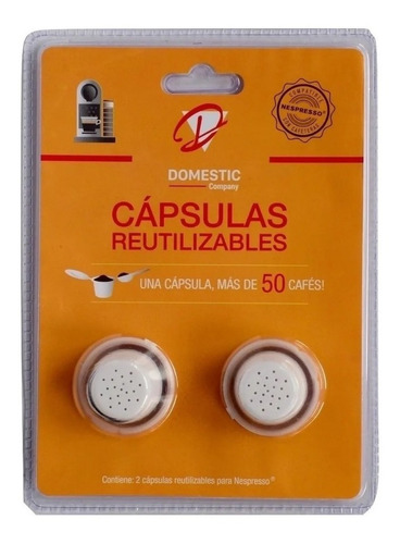 Capsulas Cafe Recargables Compatible Nespresso Pack X 2