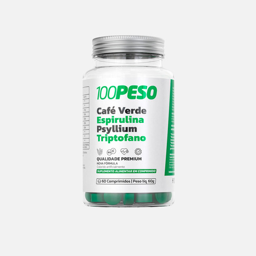 100 Peso Emagrecedor Natural Pote Original 60 Comprimidos
