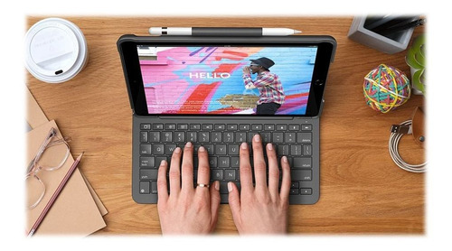 Estuche/teclado Folio Delgado Logitech Para Apple iPad 7ma