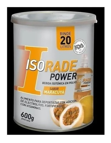 2 Isotonico Polvo Isorade 600 Gr C/u Para 20 Lt 