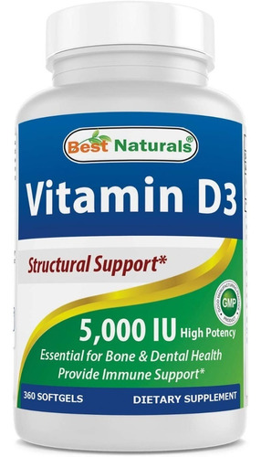 Vitamina D3 Best Naturals 360 Softgel