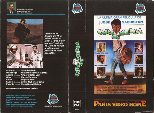 Cara De Acelga Vhs José Sacristán Marisa Paredes Paris Video