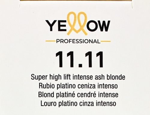 Tintes Permanente Alfaparf Yellow Color + Peroxide 20 Vol-6% 11.11 - Rubio Platino Ceniza Intenso