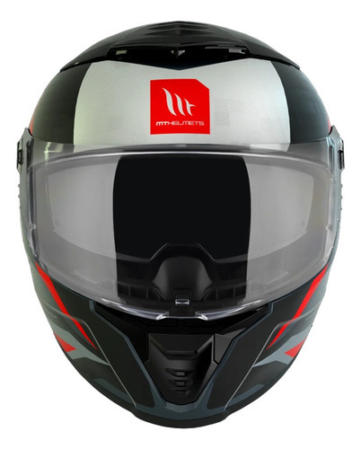 Casco Mt Helmets Thunder 4sv Exeo B5 Negro/ Rojo Para Moto Color Negro Tamaño Del Casco S (55-56 Cm)