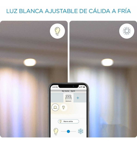 Imagen 6 de 8 de Ampolleta Led Signify Wiz Colores Wifi E27 Google O Alexa