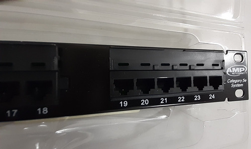 Patch Panel Amp De 24 Puertos Cat 5e Nuevo Nuevo Nuevo