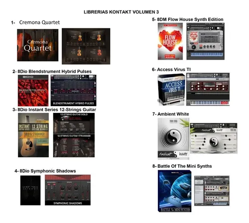 Librerias Kontakt 60 Instrumentos Virtuales Vol 3 D D 500 Gb (Usado)