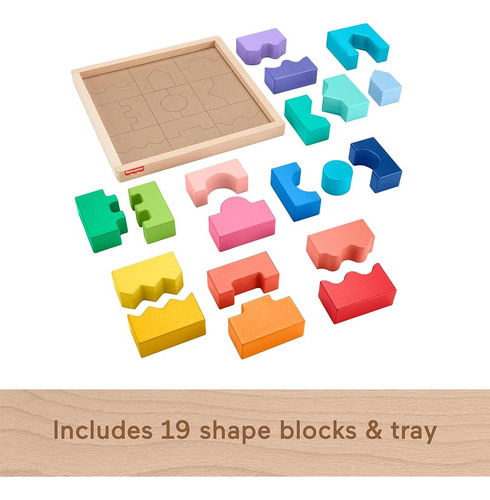Bloques De Madera Fisher-price Para Apilar Y Clasificar 20 P