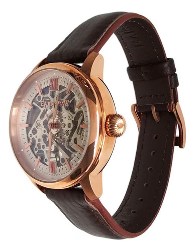 Reloj Automático Earnshaw Hombre Cornwall Roman Rose Gold Correa