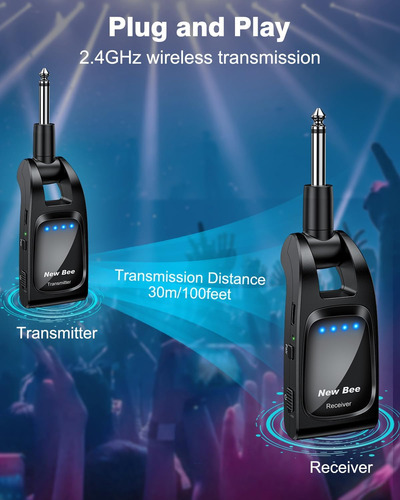 Sistema Inalámbrico De Guitarra 2.4 Ghz Con 6 Canales