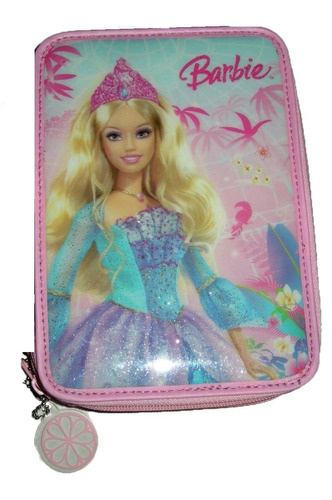  Cartuchera 2 Pisos Barbie Pvc Licencia Oficial