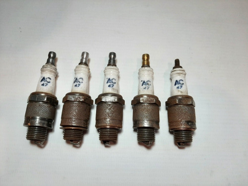 Imagen 6 de 7 de Antigua Bujía Moto Ac 47 Lote X 5 Usadas Ro 1553