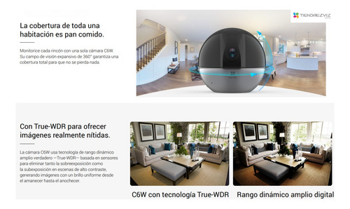 Imagen 4 de 9 de Camara Wifi Ezviz C6w 4mp Interior Audio Inteligencia