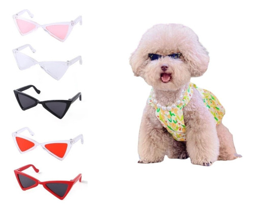 Lentes Triangulares Sol Para Mascotas Razas Pequeñas(12 Pza)