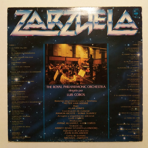 2 Lp Luis Cobos Zarzuela Royal Philarmonic Orchestra Clásica (Usado)