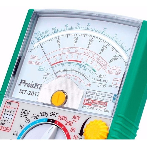 Imagen 2 de 5 de Multimetro Analogico Tester Proskit Mt2017 Profesional Lujo