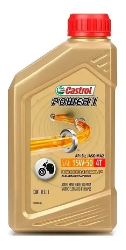 Aceite Castrol Power 1 4t 15w-50 Tecnologia Sintetica Italia