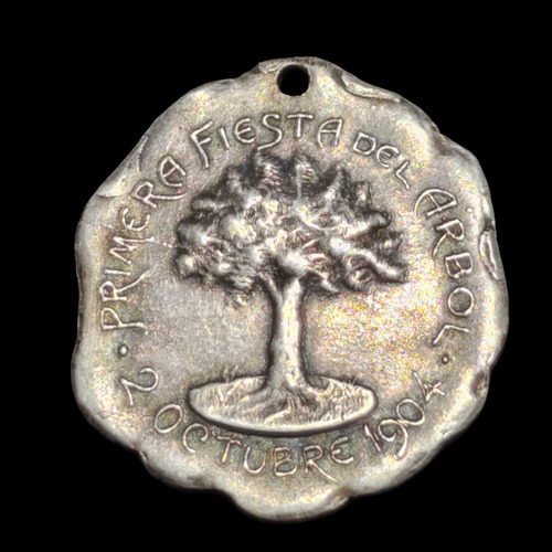 Medalla Primera Fiesta Del Arbol Año 1904 - 560