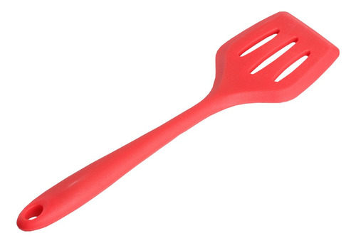 Imagem 4 de 7 de Kit Concha Colher Utensílios De Silicone Vermelho 5 Peças