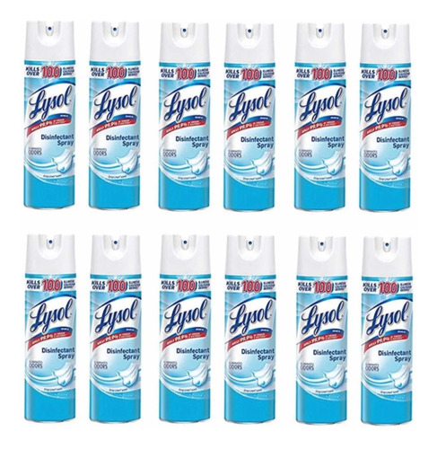 Desinfectantes Lysol 12 Piezas Antibacterial Elimina 99.9%