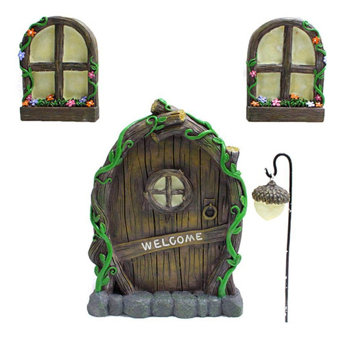 Estatua Arbol Hada Miniatura Para Puerta Casa Dormir Ventana