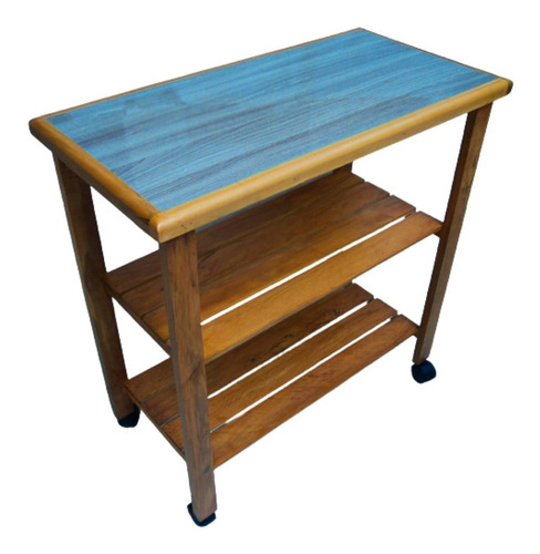 Mesa De Madera Formica Divisiones Con Ruedas 120x60 Cm.