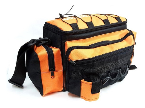 Imagen 5 de 9 de Bolso Riñonera Morral Pesca Vadeo Señuelos + 1 Caja 3600