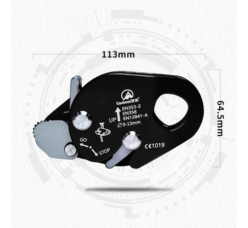 Equipamento De Proteção Contra Queda De Preto 112x65mm