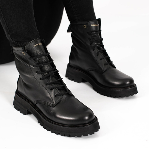 Borcego Mujer Cuero Bota Botineta Caña Media Zapato Briganti