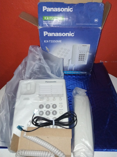 Telefono Alambrico Panasonic Kx-ts550me Analogico Color Blan