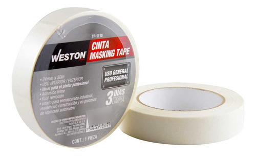  Cinta Masking Tape 24mm X 50m Weston Tp-1110