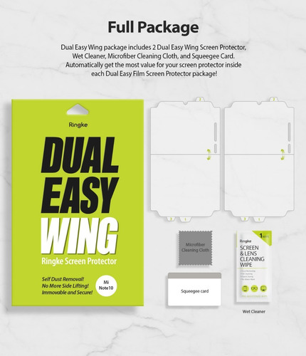 Imagen 3 de 10 de Film Dual Easy Xiaomi Mi Note 10/ 10 Pro Ringke Pack X2