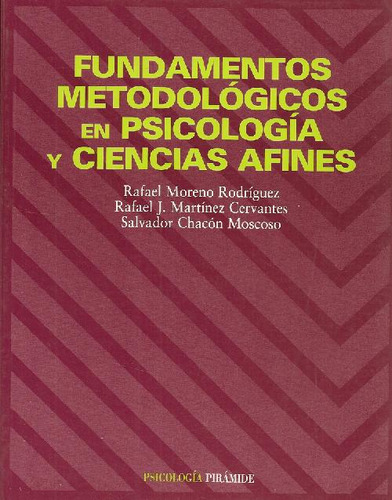 Libro Fundamentos Metodológicos En Psicología Y Ciencias Afi