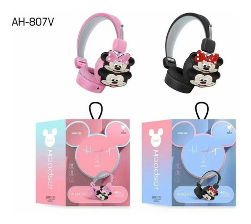 Audífono Mickey Y Minnie Mause Infantil Manos Libres