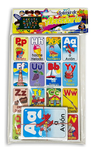 Juego Lotería Mexicana Camacho Abecedario 10 Tablas Y Baraja