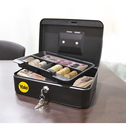 Caja Para Dinero Con Charola Yale Mx 89355 Grande Color Negro