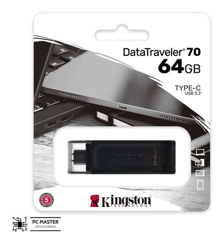 Memoria Usb-c 64 Gb Kingston Datatraveler70 Usb 3.2