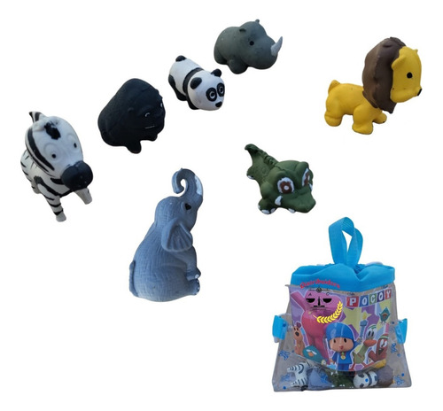 Juego Didáctico Figuras Plástico Animales Selva Niños 7 Pz