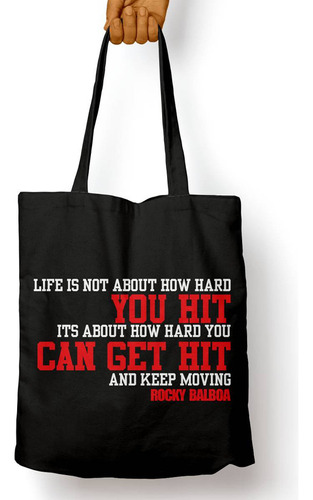 Bolso Rocky Balboa Frase (d1347 Boleto.store)