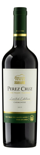 Vinho Chileno Tinto Perez Cruz Carménère Valle del Maipo Andes Garrafa 750ml