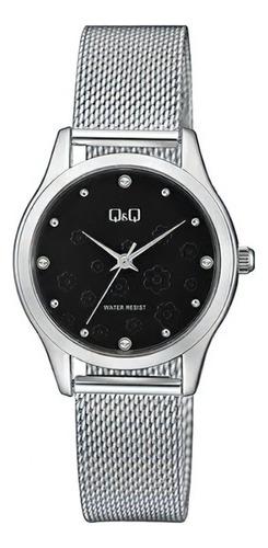Reloj Q&q De Dama Modelo Qz51j232y Color de la correa Plateado Color del bisel Plateado Color del fondo Negro