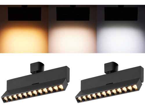 Vanoopee Cabezales De Riel Led Regulables De 3 Colores Cabez