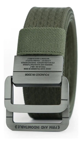 Cinturón Táctico Para Hombre Con Hebilla De Doble Anillo Par